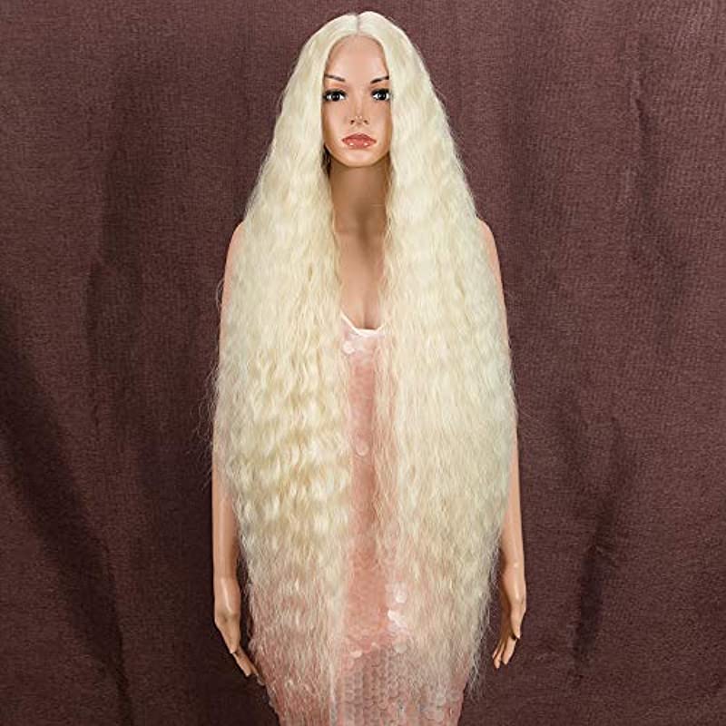 Style Icon Lace Front Wigs 40” Super Long Wavy Synthetic Wigs Deep Middle Part Baby Hair with 1.5