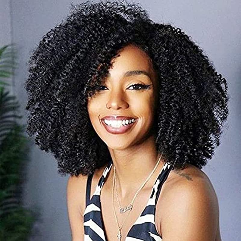 Wig Human Hair For Black Women Afro Kinky Curly Wigs For Women 100% Human Hair Wigs Glueless None Lace Afro Hair Wigs Human Hair Wigs 180% Density 14